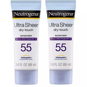 2 Pack Neutrogena Ultra-Sheer Dry Touch Sunscreen SPF 55 NEW